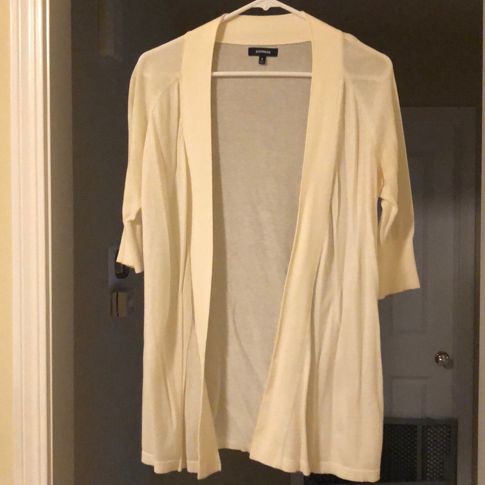 White cardigan
